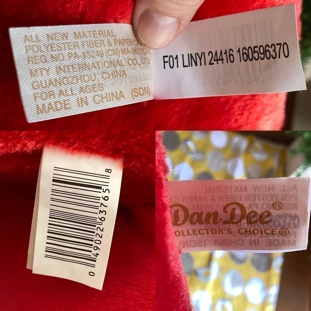 Dan Dee vintage jumbo open arms Heart plush
